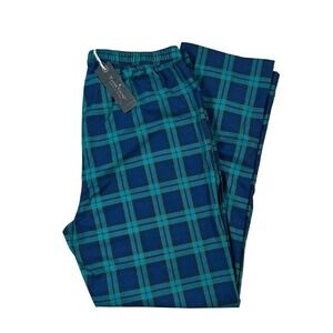 Tailor Vintage Mens Plaid Pajama Pants Lounge Sleepwear Green Blue XL $49‎ MSRP